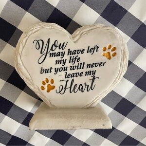 Pet Memorial Plaque with Paw Prints